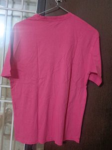 Pink Rose Embroidered T-Shirt