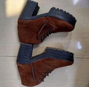 Brown Suede Ankle Boots