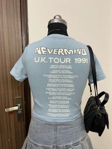 Light Blue Nirvana "Nevermind" Graphic Tee