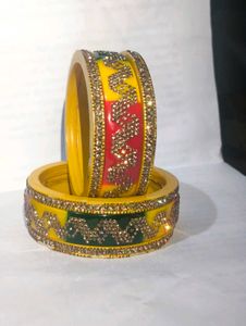 Sparkling Tricolor Bangles