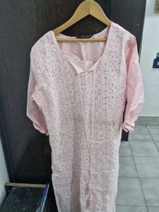 Elegant Pink Chikankari Kurta