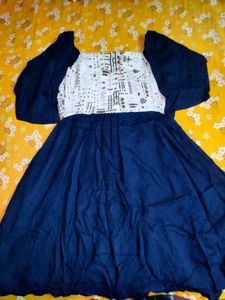 Stylish Blue Midi Dress