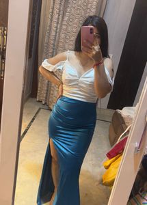 Elegant Off-Shoulder Satin Maxi 👗 ... birthday dr