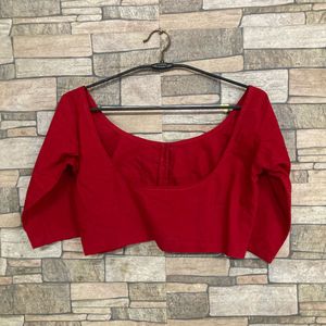 Vibrant Red Blouse