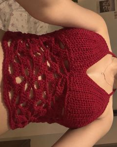 Crochet Halter Neck Crop Top