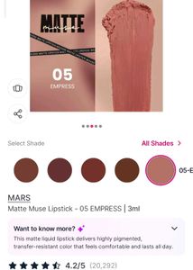 Mars Matte Mousse Lipstick 05-EMPRESS/12 Love Lady