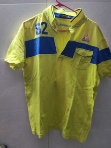 Le Coq Sportif Yellow Polo T-Shirt