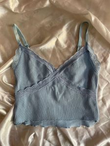Y2K Blue Lace Cami Top