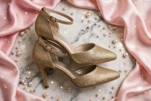 Sparkling Gold Stiletto Heels