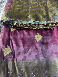 Beautiful Silk Saree with Paisley Motifs