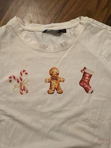 Christmas Themed Cropped T-Shirt