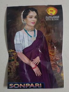 🆕 Partywear Saree with Sequence Work Blouse