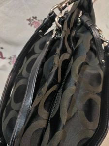 Coach black optic C Jacquard Hobo Bag