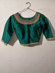 Stunning Teal &amp; Gold Brocade Lehenga Choli