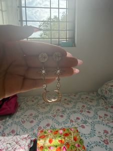 Celestial Moon &amp; Star Dangle Earrings