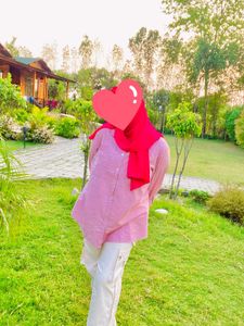 Elegant light Pink shirt and cargo style pant