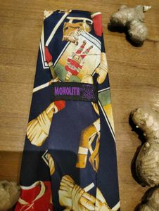 Monolith Sports Motif Imported Tie
