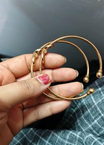 Elegant Gold-tone Bangles with Embellishments