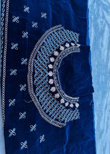 Stunning Pink Saree with Embroidered Blouse