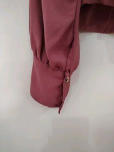 Chic Ruffled Mauve Top