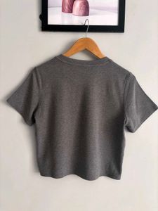 Comfortable Grey Crew Neck T-Shirt
