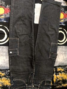 Dark Wash Cargo Jeans