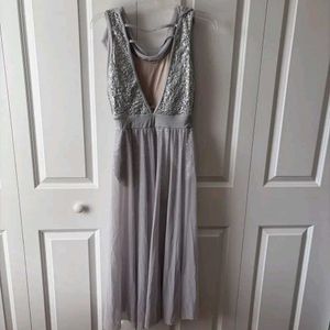 Sequin Embellished Flowy Gown