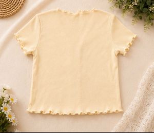Pastel Yellow Bow Top