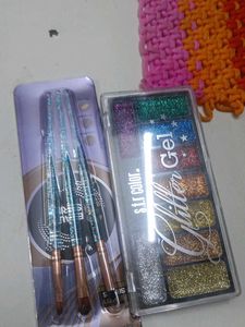 Glitter Gel Palette &amp; Brush Set