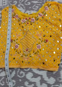 Yellow Georgette Lahenga Choli With Shrug💛