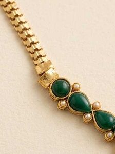 Elegant Green Stone Necklace Set