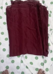 Maroon Silk Blend Saree