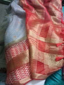 Elegant Grey Floral Saree