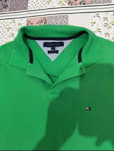 Men's Green Tommy Hilfiger Polo Shirt