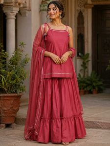 Maroon Kurta Set with Dupatta