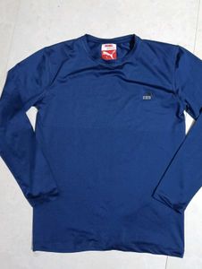 Puma Blue Long Sleeve T-Shirt