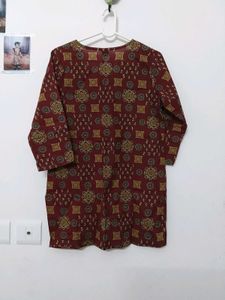 Stylish Maroon Printed Kurta