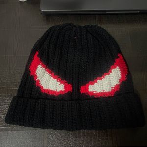 Handmade crochet Spider-Man Beanie - Black
