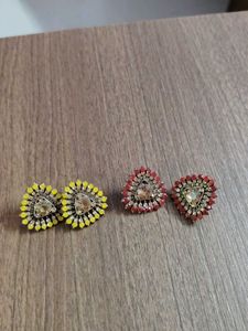 combo of 2 Fashionable Stud Earrings