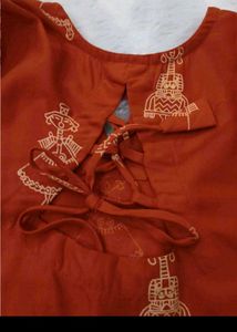 Rust orange ethnic co-ord set