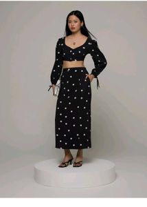 Chic Polka Dot Crop Top