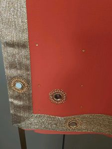 Elegant Orange Embellished Saree