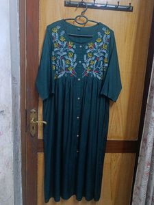 Embroidered Kurta with flared palazzo
