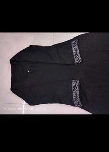 Elegant Black abaya Set with Dupatta