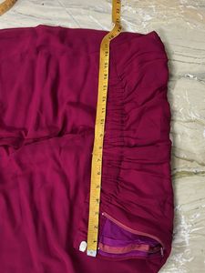 Women's Magenta Cropped Pants with dupatta