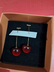 cute cherry 🍒 dangler earrings