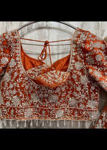 Stunning Orange Lehenga Choli Set