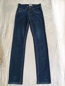 Vintage-Vibe Dark Wash Slim Straight Jeans