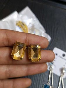 Vintage Gold Gemstone Earrings