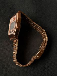 Vintage Rose Gold Digital Watch